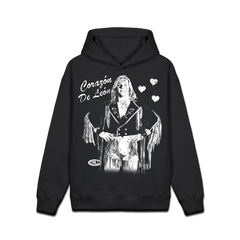 Lion Heart White Ink Hoodie - FREE SHIPPING