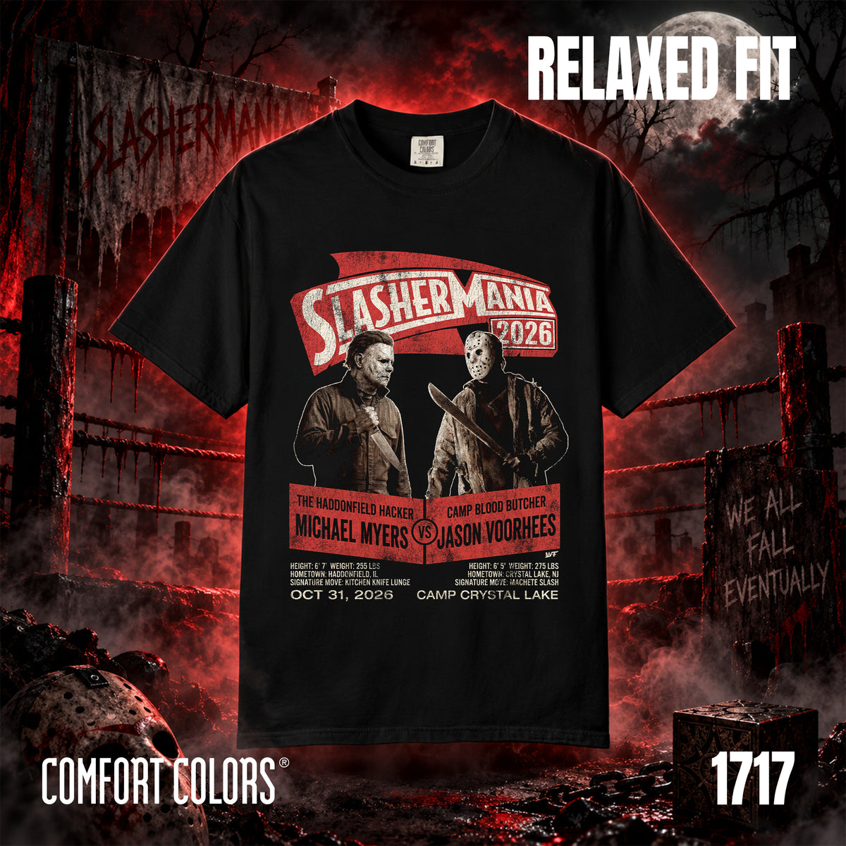 SlasherMania Camp Crystal Lake COMFORT COLORS - FREE SHIPPING